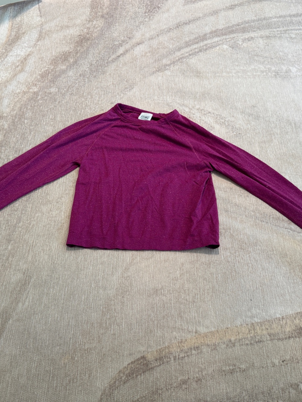 Athleta Plum Long Sleeve Crop Top